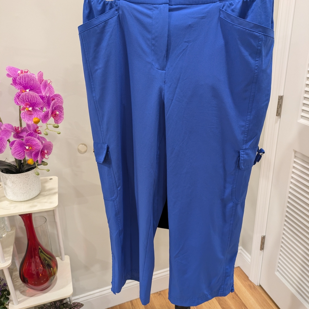 Zenergy By Chico's Blue Capri Size 1 Women's Pants